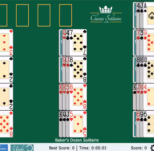 BAKER'S DOZEN SOLITAIRE Gameplay Images 1
