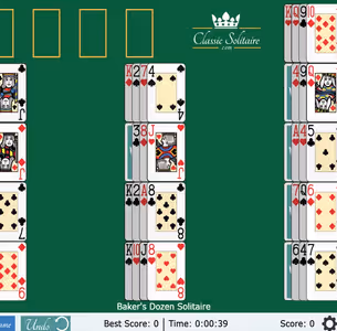 BAKER'S DOZEN SOLITAIRE Gameplay Images 2