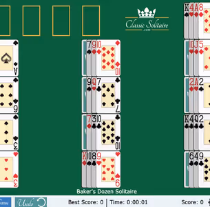 BAKER'S DOZEN SOLITAIRE Gameplay Images 3