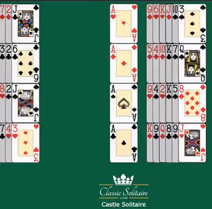 BELEAGUERED CASTLE SOLITAIRE Gameplay Images 2