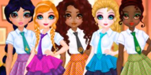 play Princesses BFF Rush to School online