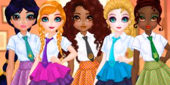 play Princesses BFF Rush to School online
