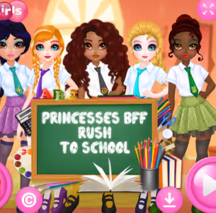 Princesses BFF Rush to School Gameplay Images 1