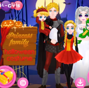 Princess Family Halloween Costume Dress Up Gameplay Images 1