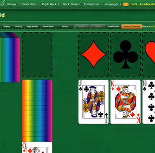 CANFIELD SOLITAIRE BY GREEN FELT Gameplay Images 1