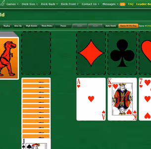 CANFIELD SOLITAIRE BY GREEN FELT Gameplay Images 2