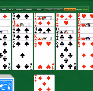 GOLF SOLITAIRE BY GREEN FELT Gameplay Images 2