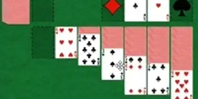 KLONDIKE SOLITAIRE THREE TURN BY GREEN FELT gameplay