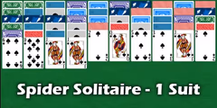 play Spider Solitaire One Suit online