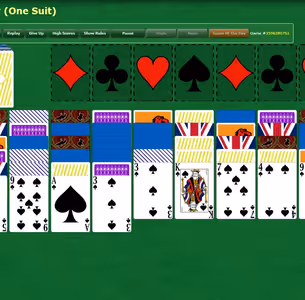 SPIDER SOLITAIRE ONE SUIT Gameplay Images 2
