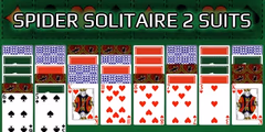 play Spider Solitaire Two Suits online