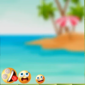 Emoji Blush Beach Match