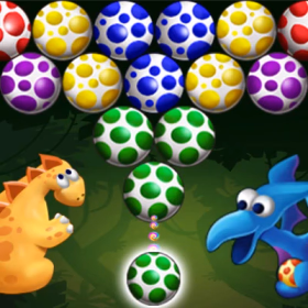 Dino Eggs Bubble Shooter Puzzle Game