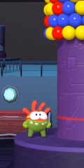 play Om Nom Tower 3D Bubble Shooter online