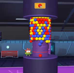 Om Nom Tower 3D Bubble Shooter Gameplay Images 1